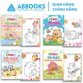 Sách Tô Màu - Sticker Capybara Thư giãn, Chuyên Gia Ẩm Thực, Chăm Học, Yêu Âm Nhạc - Bộ 4 Quyển - Công Ty TNHH TM & DV Văn Hóa Giáo Dục Phía Nam