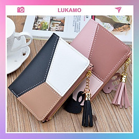 Ví nữ cầm tay mini ngắn cute dễ thương nhỏ gọn bỏ túi nhiều ngăn cao cấp đẹp giá rẻ LUKAMO VD131
