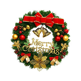 Artificial Christmas Wreath Decorative Garland 40cm Front Door Wreath for Fireplace Holiday Porch Home Decoration