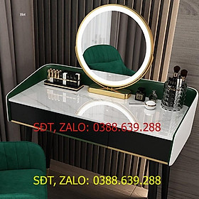 Mua Bàn Phấn Gỗ Cao Cấp Kèm Gương LED Tiện Lợi  Bàn Trang Điểm Hiện Đại Có Ngăn Chứa Mỹ Phẩm Chân Thép Rộng 100cm LUX-BAP06