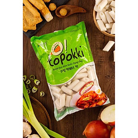 1Kg bánh gạo Topokki dạng ống Hàn Quốc