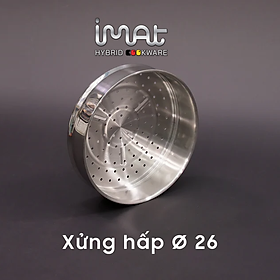 [Hàng chính hãng] Xửng hấp iMat inox 304 nhiều kích cỡ 18 I 20 I 22 I 24 I 26 I 28 I 30(cm).Dùng cho nồi, chảo cùng size