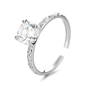 Nhẫn bạc 925 free size Lux ring lấp lánh xinh xắn Dế Bạc - N5092