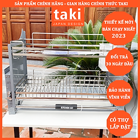 {Hàng Nhập Khẩu} Giá Bát Đĩa Nâng Hạ Thông Minh KITCHENGO INOX 304 Thế Hệ Mới Hot Nhất 2023 - Có Thợ Lắp