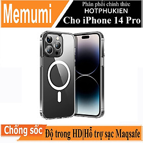 Ốp lưng chống sốc trong suốt hỗ trợ sạc Maqsafe cho iPhone 14 Pro / 14 Pro Max hiệu HOTCASE memumi Maqsafe Magetic Case siêu mỏng 1.5mm, độ trong tuyệt đối, chống trầy xước, chống ố vàng, tản nhiệt tốt - Hàng nhập khẩu