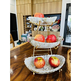 Mua Bộ trà ấm chén sứ vân đá phong cách Châu Âu cao cấp quà tặng ý nghĩa