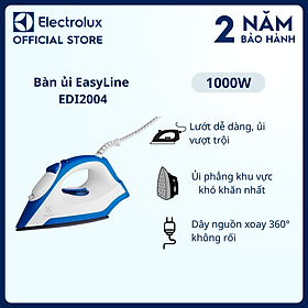 Mua Bàn ủi Electrolux EasyLine EDI2004 - Mặt đế chống dính  là ủi dễ dàng và mượt mà  dễ dàng điều khiển  tiếp cận khu vực khó nhất  Hàng chính hãng 