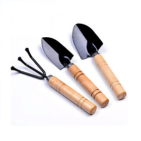 Mua Bộ xẻng mini 3 món chất lượng cao thép không gỉ - Bộ xẻng 3 món trồng cây mini
