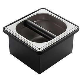 Coffee Knock Box Anti Slip Base Large Capacity Coffee Grounds Knock Box for Cafe Accessories