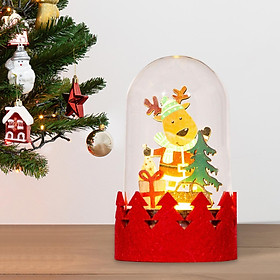 Christmas Lantern Lamp Night Light Ornament for Table Living Room Decor Santa