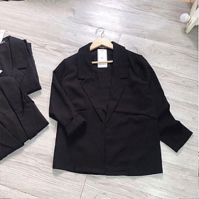 Áo blazer nữ mỏng một lớp chất thô kẻ không nhăn không bai xù full size S M L (Cam kết hàng y hình)