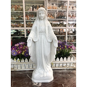 Mua Tượng Chúa ban ơn  Đức Mẹ Maria đá cẩm thạch trắng - Cao 40cm