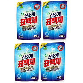 Bộ 4 Gói bột giặt phụ trợ tẩy vết bẩn khử khuẩn quần áo Hàn Quốc 400g