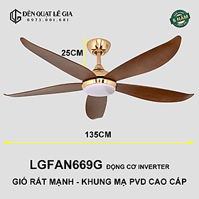 Mua Quạt Trần Hiện Đại Lê Gia LGFAN669 | Quạt Trần Gió Mạnh - Hàng Nhập Khẩu