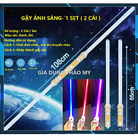 Set 2 Cái Đồ Chơi Gậy Phát Sáng Có Đèn và Âm Thanh An Toàn Vui Nhộn