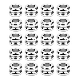 3-4pack 20Pcs Silver Stainless Steel Round Spacer Beads DIY Jewelry Making