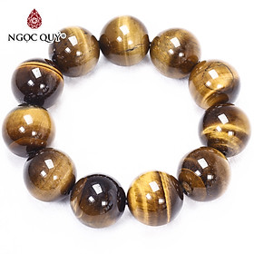 Vòng thạch anh mắt hổ vàng nâu mệnh thổ,kim - Ngọc Quý Gemstones