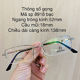 Gọng kính titanium 8912 8915 8917 8918 nửa khung thời trang nam siêu nhẹ siêu bền OURESS