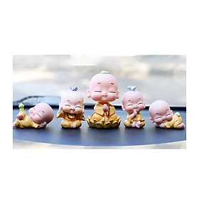 Trọn bộ 05 chú tiểu lá sen lò xo