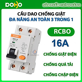 Cầu Dao Chống Giật RCBO DOBO KOREA đa năng - siêu nhạy 4kA 30mA - chống giật test trực tiếp