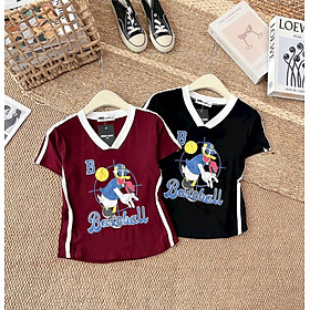 Áo Thời Trang Nữ BabyTee Thun Lạnh Mềm Mại Mẫu Vịt Donald Dễ Thương