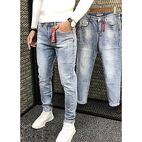Quần Jean Nam Wash Bạc Dáng Ôm JEANBAC01