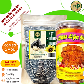 HẠT HƯỚNG DƯƠNG BỊCH 500G VÀ KHÔ BÒ MIẾNG HŨ 200G TÂN LỘC PHÁT