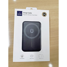 Sạc Nhanh Không Dây Wiwu Snap Cube Dành Cho Iphone 12, Iphone 13 Sạc Dự Phòng Không Dây 10000mAh - Hàng Chính Hãng