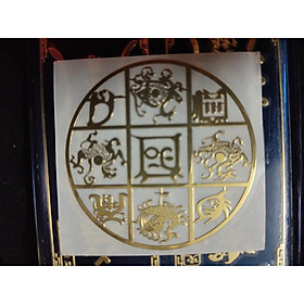Mua Tứ linh long lân quy phụng phong thủy sticker vàng dán điện thoại cao cấp
