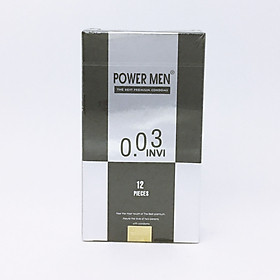 Bao Cao Su 0.03 mm Power Men Invi- Siêu Mỏng - 100% Hàng Chính Hãng