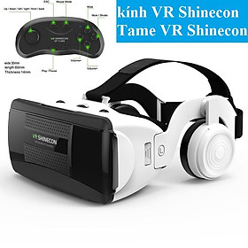 Combo Kính Thực Tế Ảo Xem Phim VR Shinecon 6.0 G06EB, Kính xem phim 3d VR Box + Tay cầm chơi game bluetooth 3.0