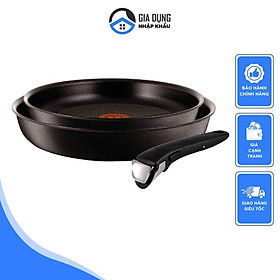 Mua Chảo Chống Dính Cao Cấp TEFAL L65092 Ingenio Expertise 22& 26 cm  Phủ Chống Dính Tetanium  Tay Cầm Tháo Rời  Nhập Pháp