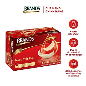 Nước yến thật BRANDS Đường Phèn - 6 hũ x 70ml