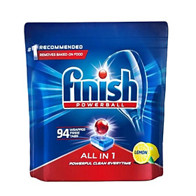 Viên rửa bát Finish All in one 90 viên hương chanh