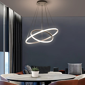 Mua Đèn trùm Hiện đại 60W 2 Vòng bóng LED Cao cấp - Đèn Trần Trùm đa năng trang trí nhà sang trọng Bền Đẹp DH-DDC202