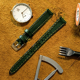 Dây đồng hồ da dành cho đồng hồ nữ tặng kèm móc khóa và dụng cụ thay dây
