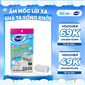 Mua Bông Lau Thay Thế MyJae Đài Loan Sợi Fiber Cho Cây Lau Nhà Tự Vắt Kháng Khuẩn Và Cây Lau Nhà Phun Sương 33.5cm x 10.5cm
