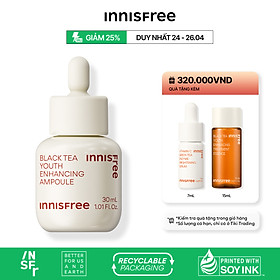 Tinh chất phục hồi da và chống lão hóa trà đen innisfree Black Tea Youth Ampoule 30 mL (New 2023)