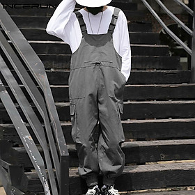 Set Quần Jumpsuit Baggy Dungarees Túi Hộp Thời Trang Hàn Quốc Dành Cho Nam (Thương Hiệu INCERUN)