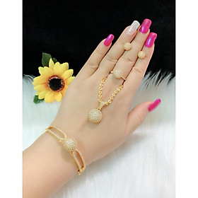 Bộ trang sức 4 món mạ vàng 18k mã HPT015
