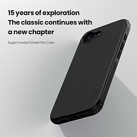 Ốp Lưng cho iPhone 16E hãng Nillkin Frosted Shield Pro PC chống vân tay - hàng nhập khẩu