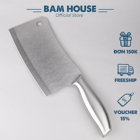 Hình ảnh Dao chặt xương thịt Bam House chất liệu inox cán đúc cao cấp DCX07