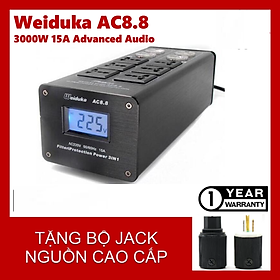 Mua QUÀ TẶNG KÈM - BỘ LỌC NGUỒN ĐIỆN SẠCH CHỐNG NHI.ỄU AC8.8 CHUYÊN DÙNG CHO DÀN ÂM THANH HI-END CÔNG SUẤT 3000W. Wei.du.ka AC8.8 Power Strip 3000W LED Display Lighting Protection AC Power Outlet Audio Power Filter Purifier Conditioner - Hàng Chính Hãng