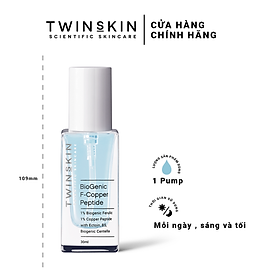 Biogenic F. Copper Peptide - Serum Phục Hồi Đa Tác Động - Giảm Kích ứng, Ngừa Oxy hóa, Sẹo Sau Mụn Twins Skin 30ml và 10ml