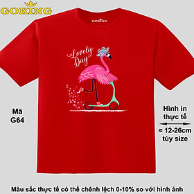 Lovely Day, mã G64. Áo thun hàng hiệu Goking, form unisex cho nam nữ, trẻ em, bé trai gái. Áo phông in đẹp, quà tặng cao cấp cho gia đình, cặp đôi, doanh nghiệp, hội nhóm - Đỏ tươi, thun lạnh - 0'