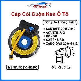 Cáp còi cho xe HYUNDAI SANTAFE 2005-2012, AVANTE, RIO, RONDO, CARENS 2.0 XĂNG DẦU 2006-2012 Mã 93490-2B200