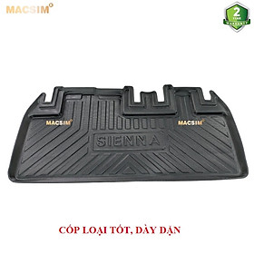 Thảm lót cốp Toyota Sienna 2014-2020 (qd) nhãn hiệu Macsim chất liệu tpv cao cấp màu đen