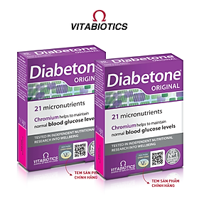 Combo 2 Hộp Viên Uống Vitabiotics DIABETONE Hỗ Trợ Người Tiểu Đường Bổ