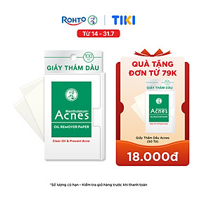 Giấy thấm dầu kiểm soát nhờn, ngừa mụn Acnes Oil Remover Paper 100 tờ