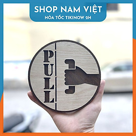 Bảng Gỗ Decor Trang Trí Nhiều Nội Dung Pull, Push, Open, Wifi Dùng Ở Quán Cà Phê, Nhà Hàng, Văn Phòng